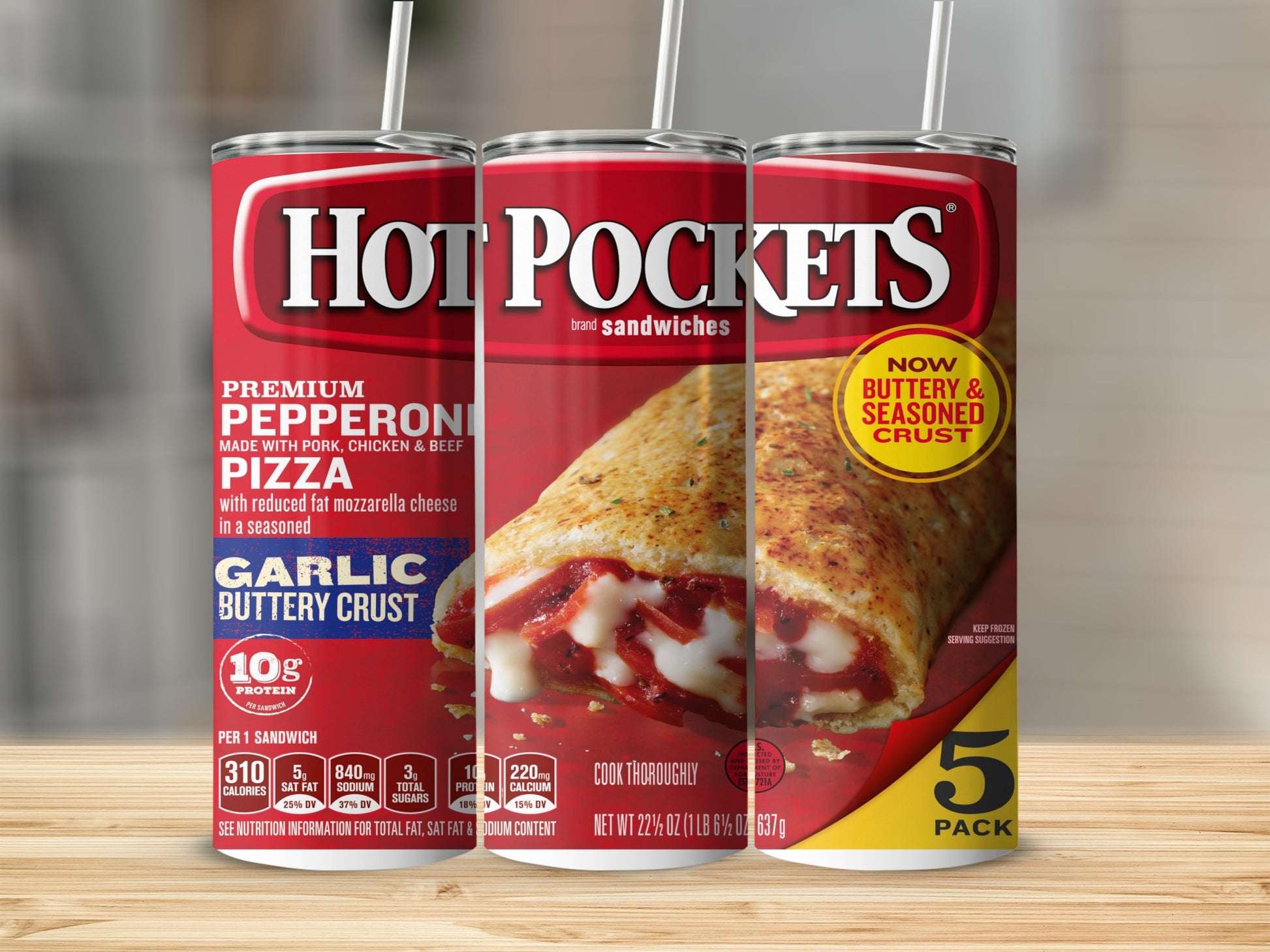 HOT POCKETS PREMIUM PEPPERONI PIZZA 5 PACK 637g product type