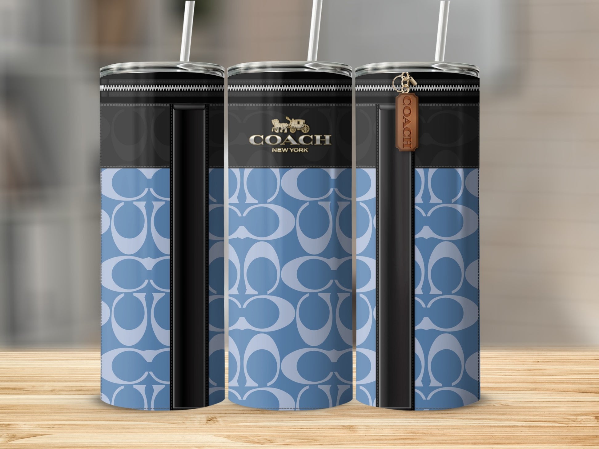 Blue and Black Designer Insulated Tumbler Cup