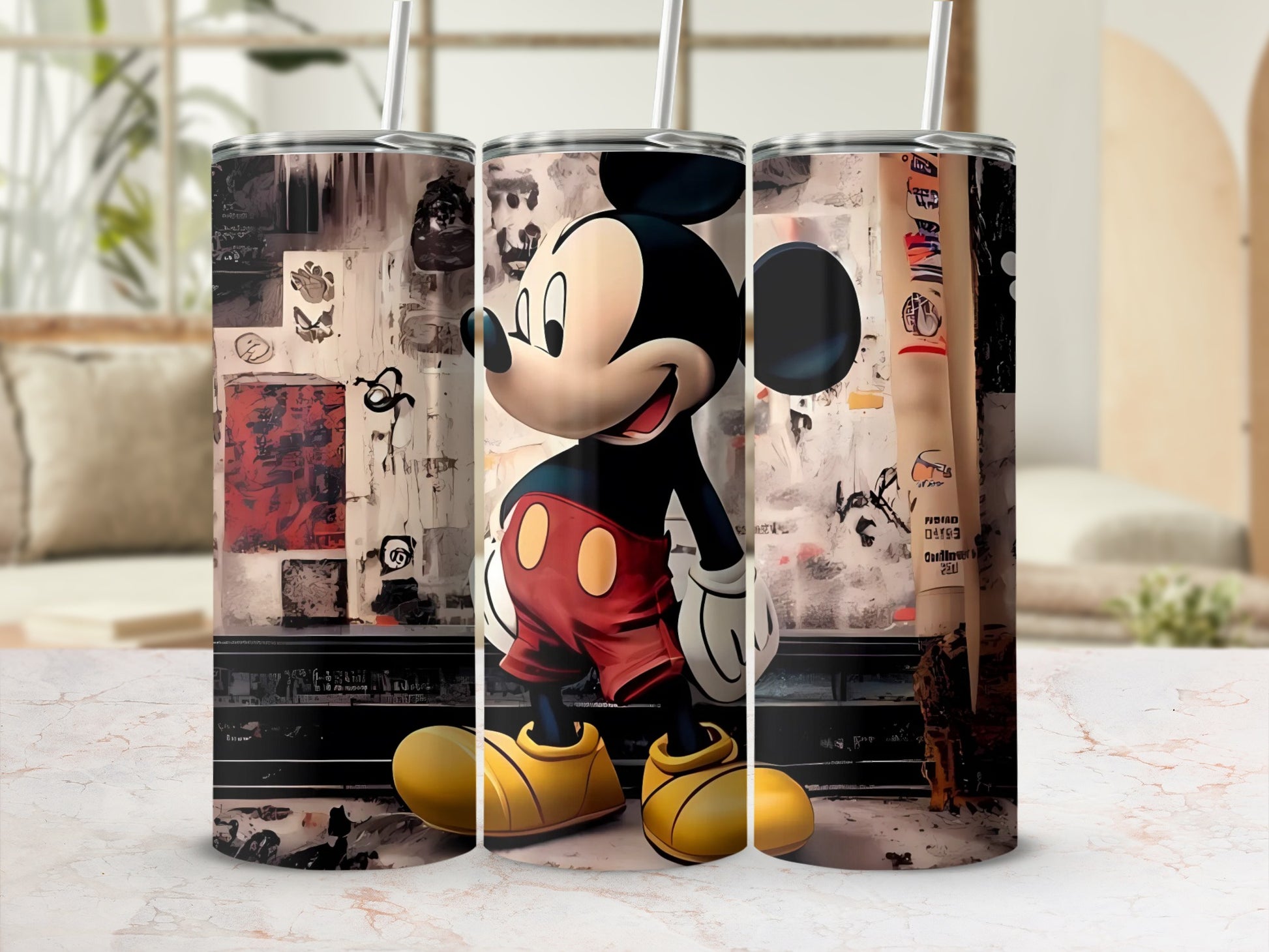 Vintage Mickey Mouse Double Walled Stainless Steel Tumbler