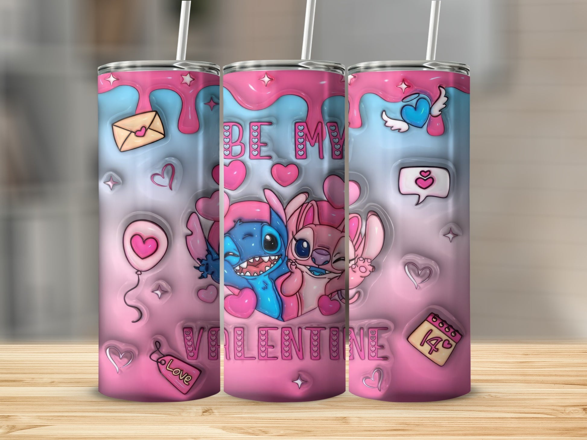 Cute Be My Valentine Design Tumbler for Gifts