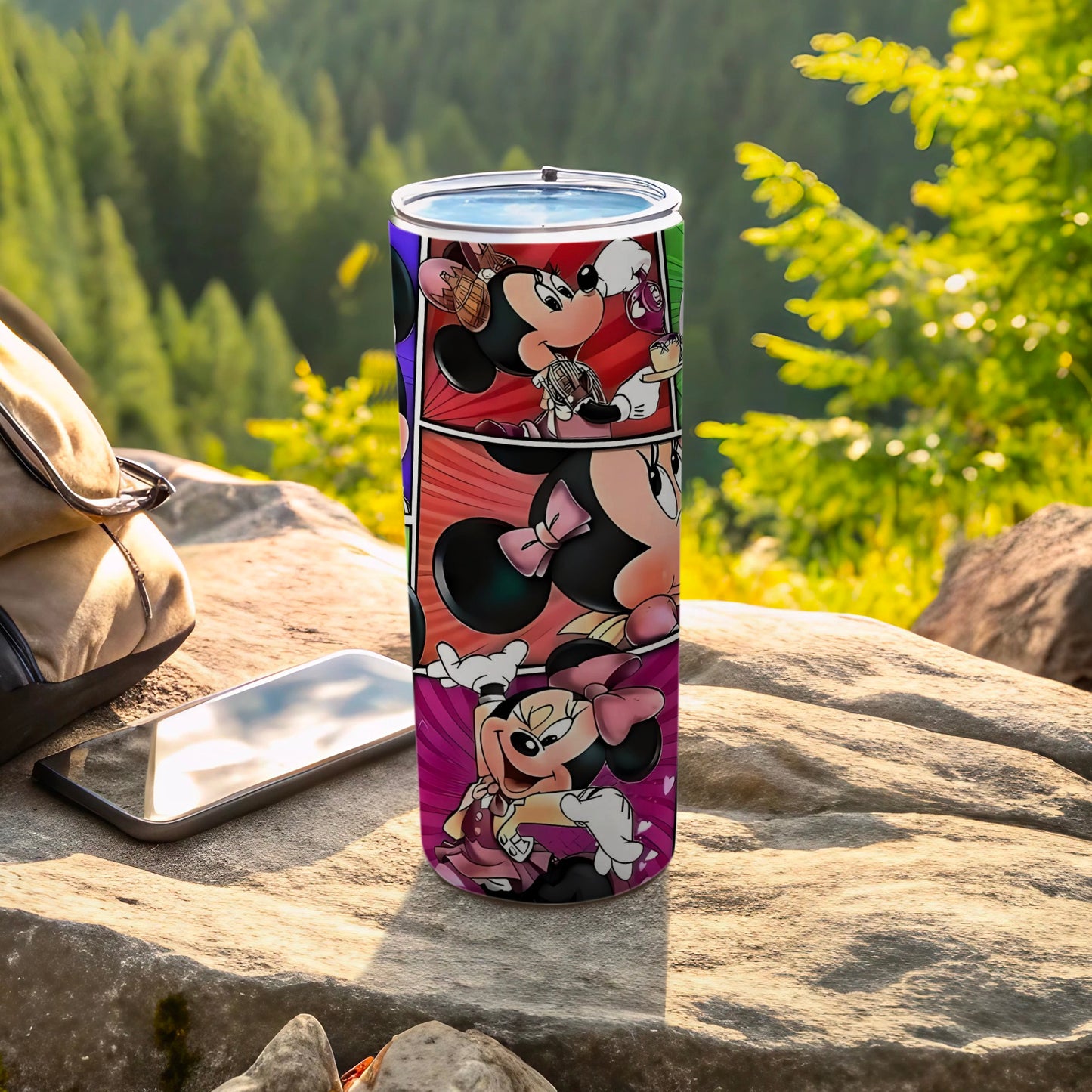 Cute Minnie Mouse Travel Tumbler for Outdoor Adventures