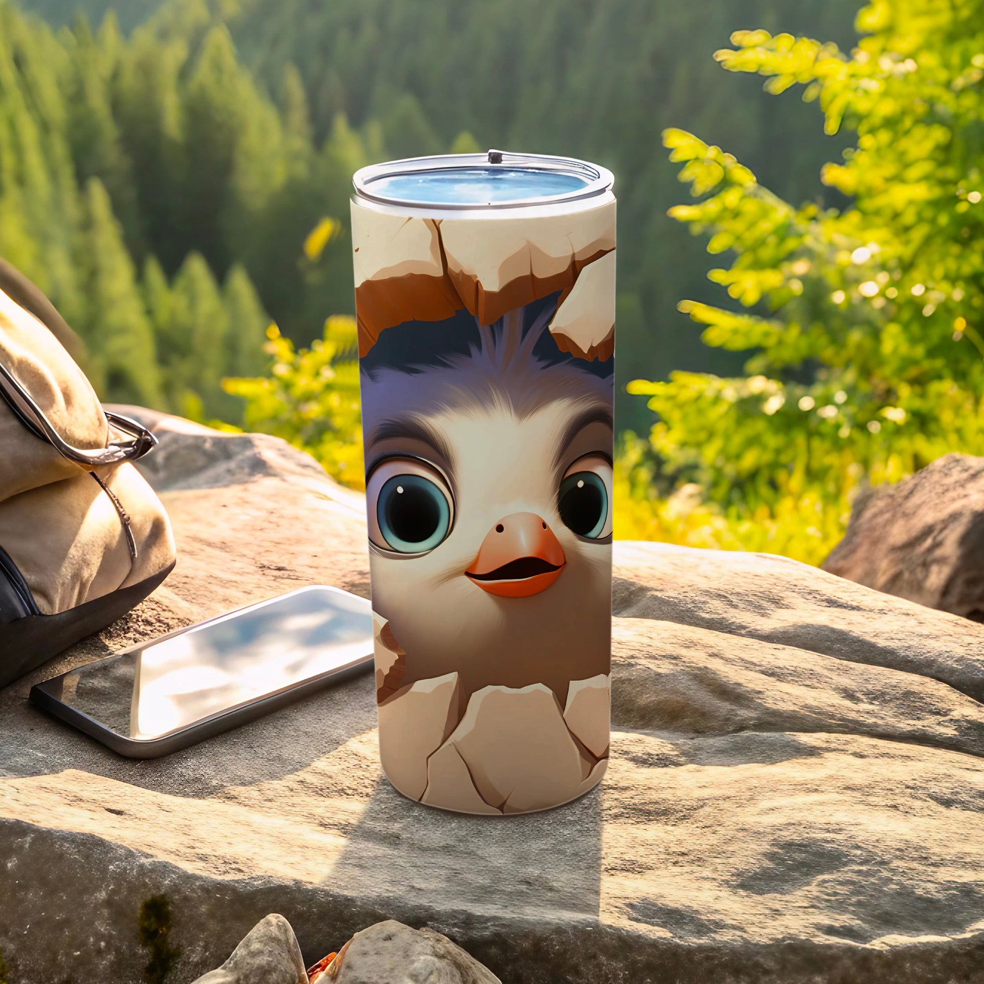 Adorable Ostrich Baby Hatching Egg Design Drinkware product type