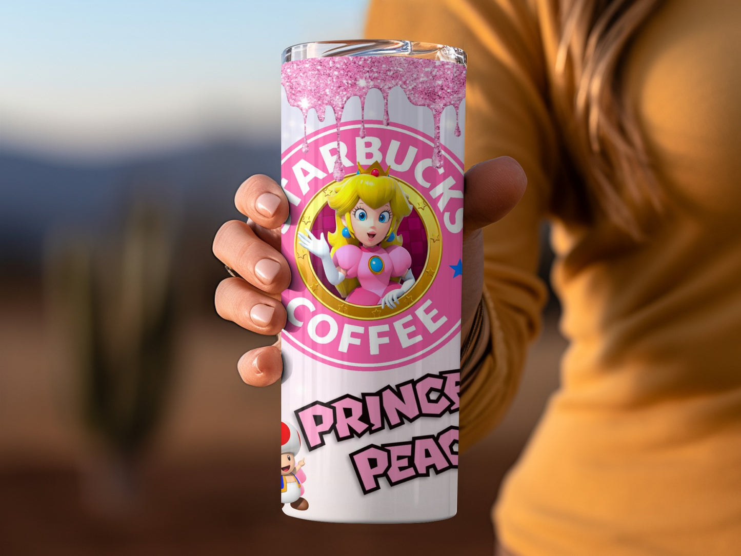 Starbucks Coffee Princess Peach Travel Mug Tumbler