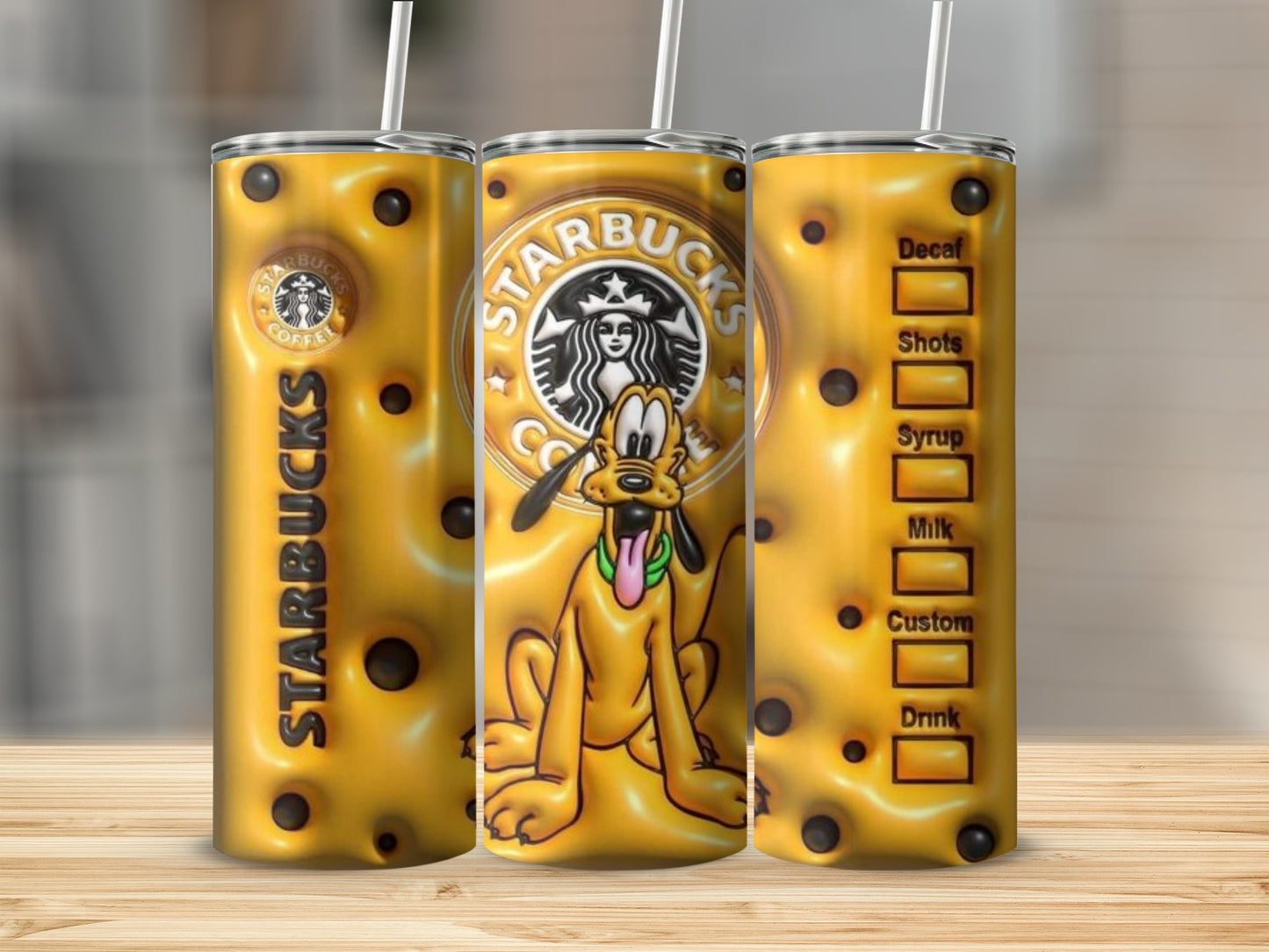 Starbucks Cartoon Theme Tumbler with Custom Options