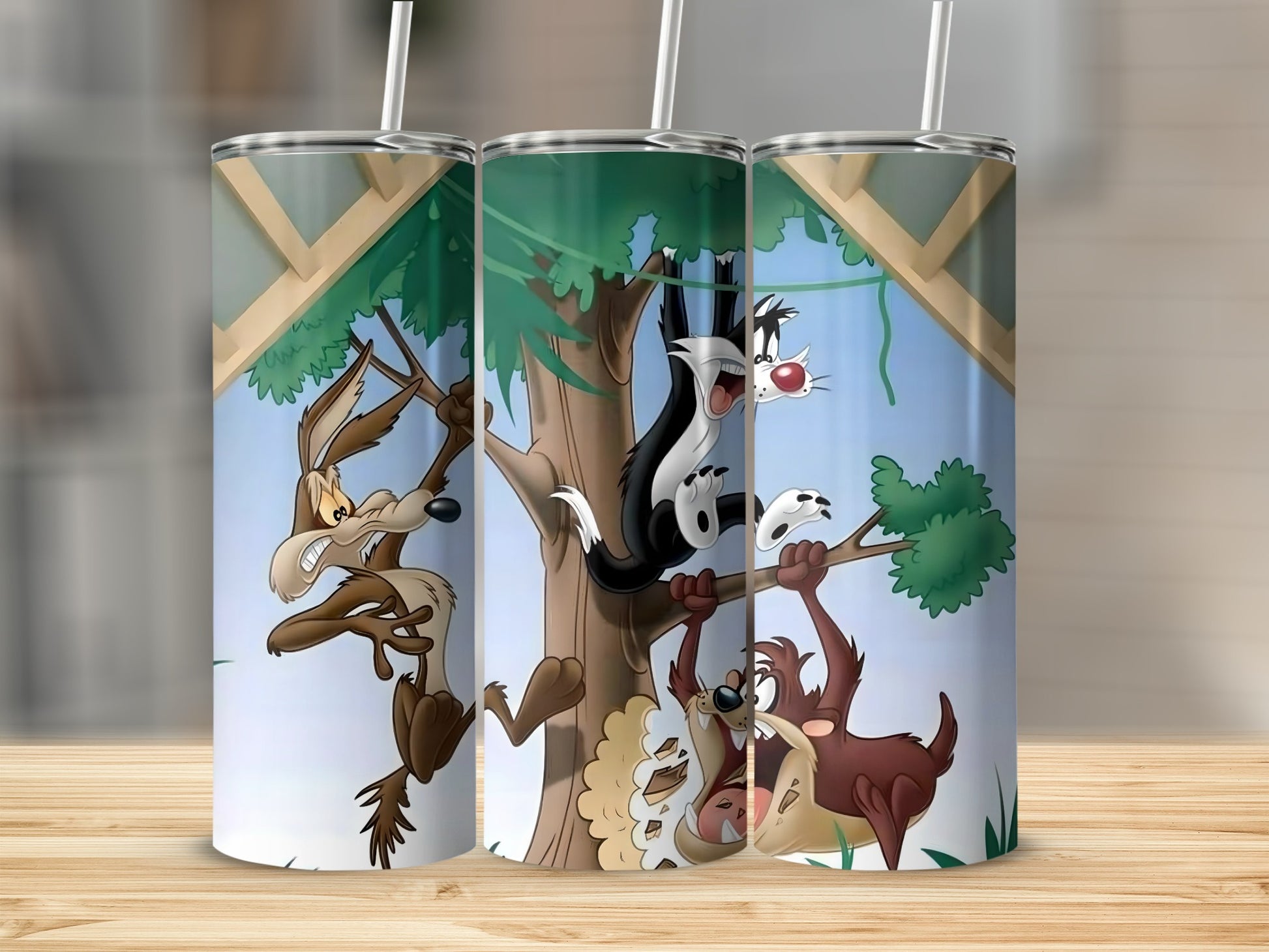 Fun Classic Cartoon Characters Tumbler Design