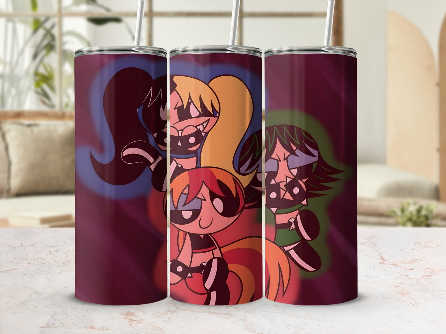 Colorful Cartoon Characters Insulated Tumbler Cup
