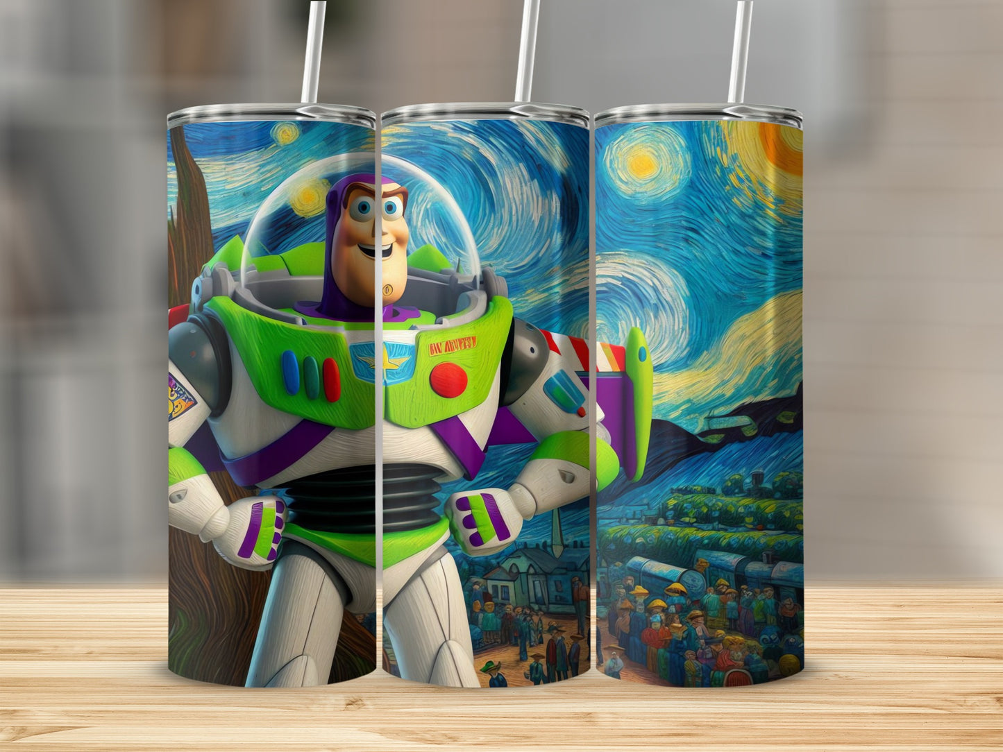 Buzz Lightyear and Starry Night Tumbler Cup