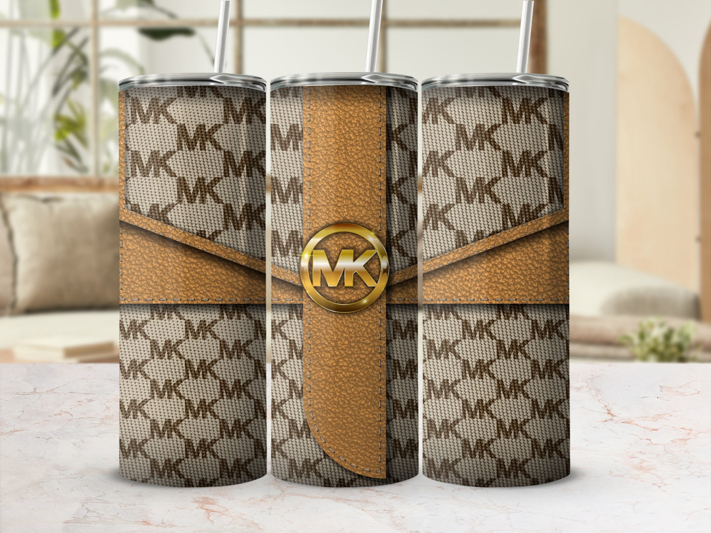 Luxury Patterned Double Wall Insulated Tumbler Cups