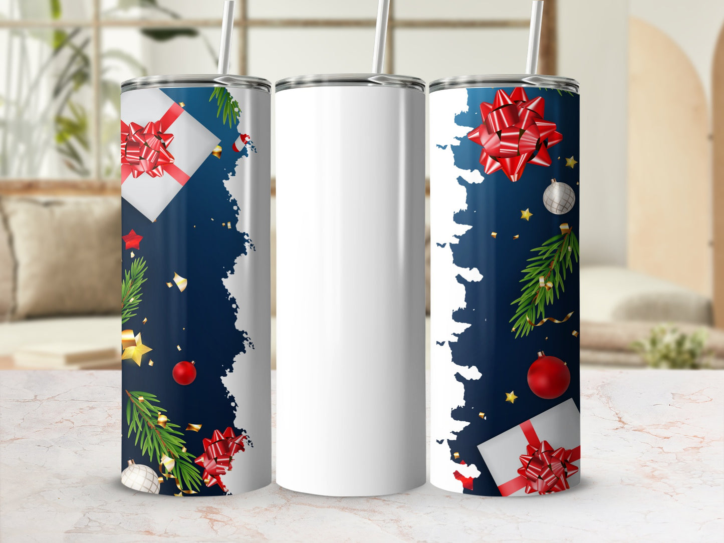 Festive Christmas Gift and Ornament Design Tumbler