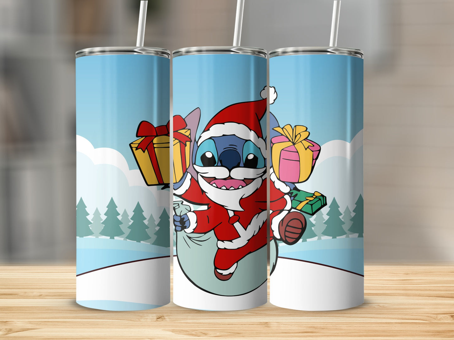 Christmas Festive Character with Presents Tumbler