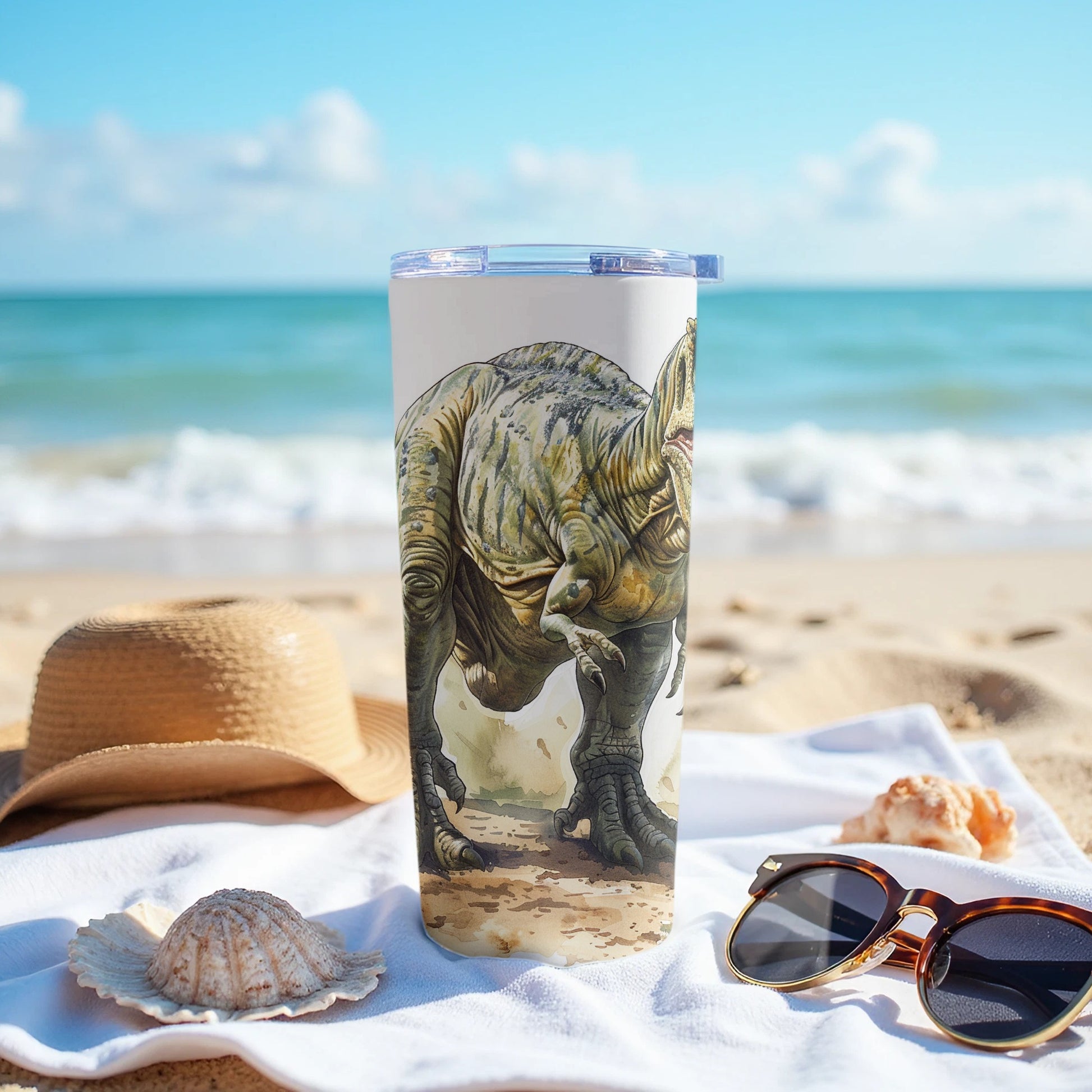 Baryonyx Dinosaur Beach Tumbler Ocean Adventure product type
Tumbler, Dinosaur, Baryonyx, Prehistoric, Beach, Ocean, Summer, Vacation, Drinkware, Jurassic, Dino, Wildlife, Nature, Adventure, Coastal, Insulated, Seaside, Travel, Creature, Paleontology