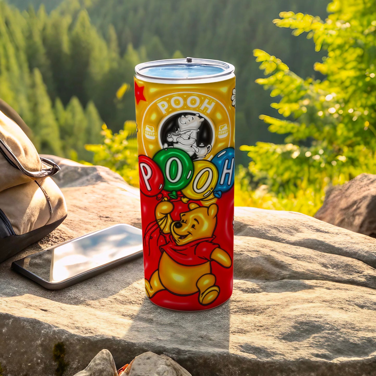 Winnie the Pooh Colorful Tumbler for Picnic Adventures