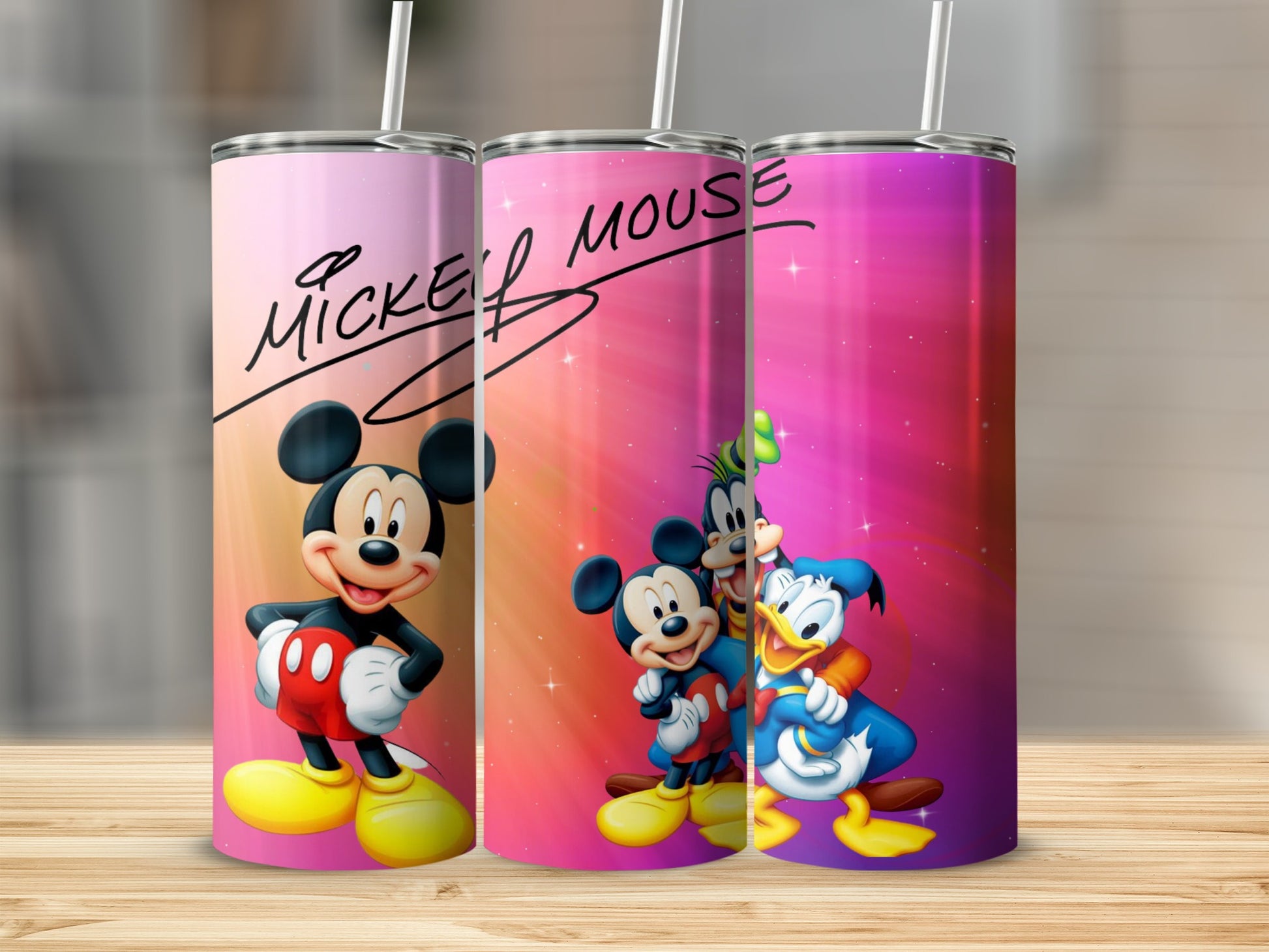 Colorful Mickey Mouse Disney Themed Tumbler Cup