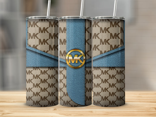 Chic Patterned Designer Monogram Travel Tumbler