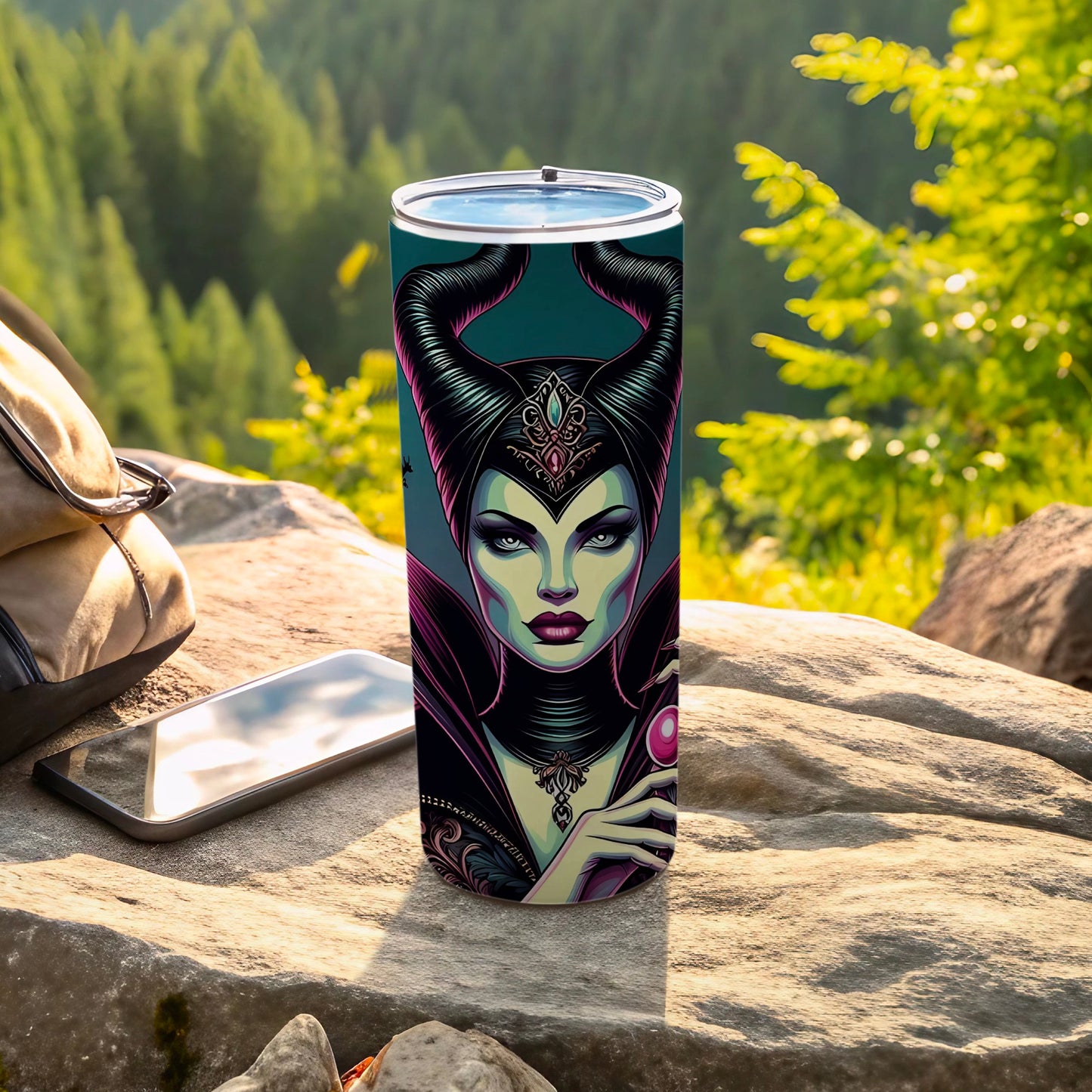 Maleficent Inspired Tumbler Artwork on Travel Mug