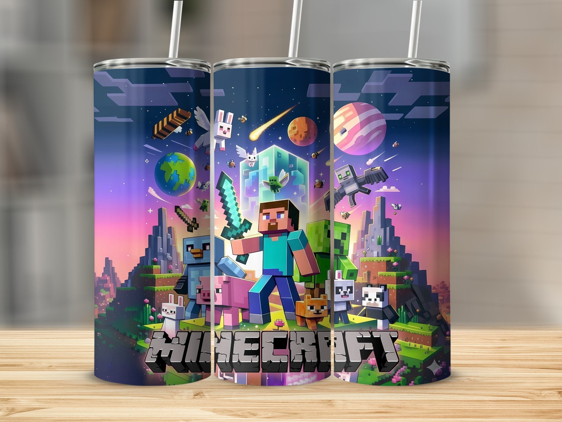 Colorful Minecraft Adventure Design Tumbler