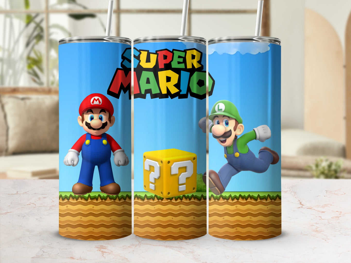 Super Mario and Luigi Tumbler Cup for Fans
