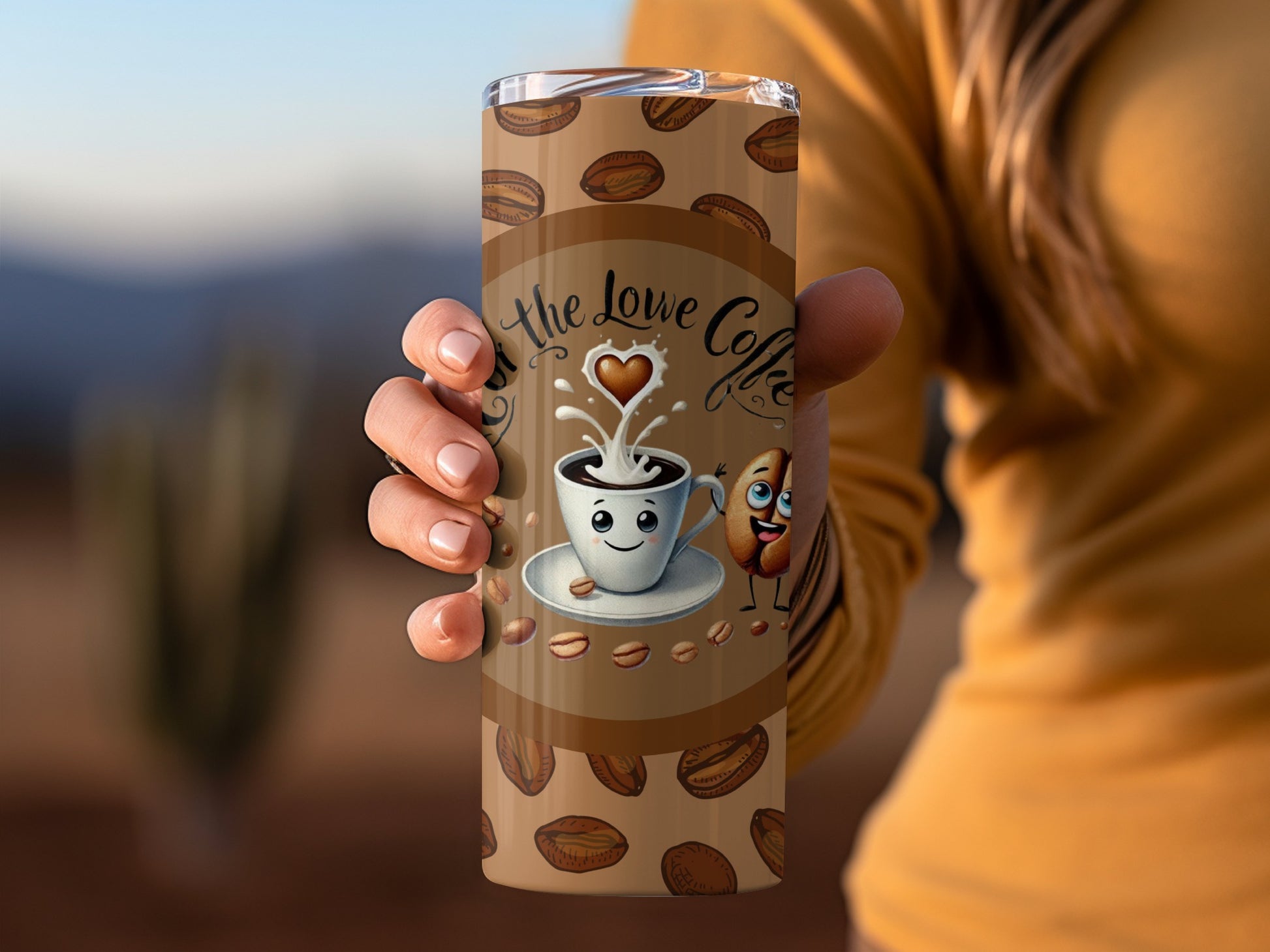 Adorable Coffee Cup Design Tumbler For Beverage Lovers