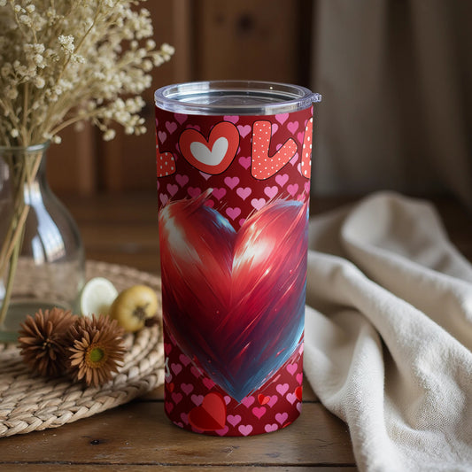 Romantic Heart Design Love Theme Tumbler