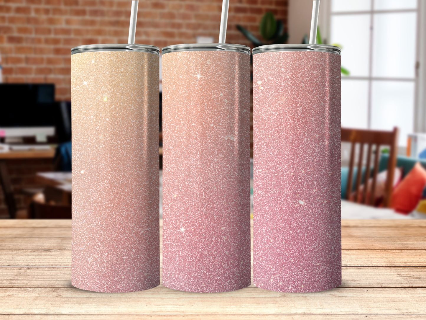 Sparkling Gradient Tumbler for Stylish Hydration