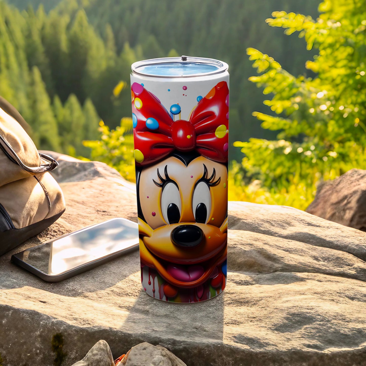 Minnie Mouse Cartoon Themed Travel Tumbler Cup
