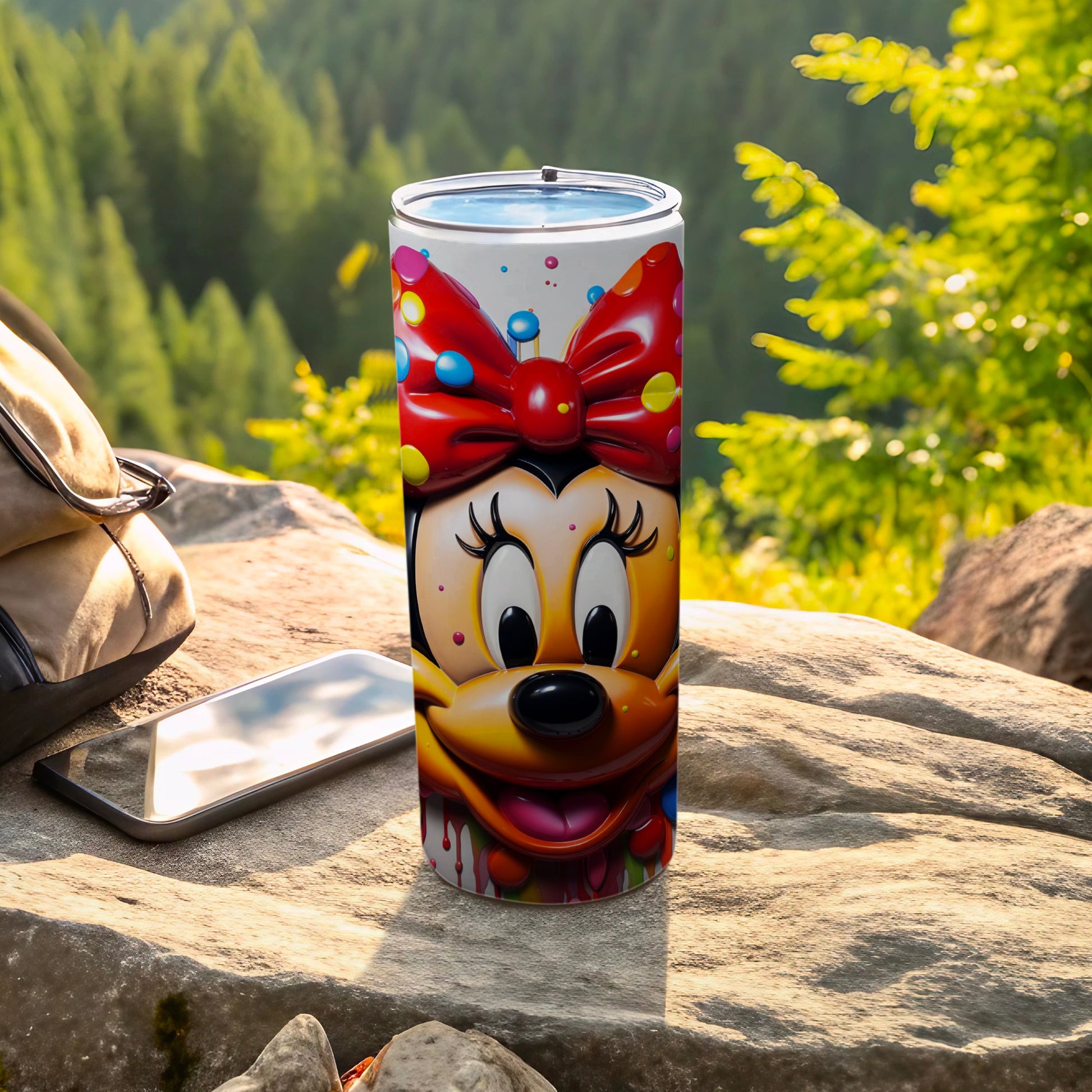 Minnie Mouse Cartoon Themed Travel Tumbler Cup