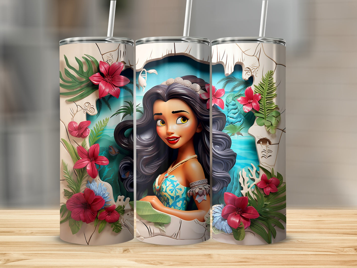 Beautiful Tropical Art Insulated Travel Tumblers