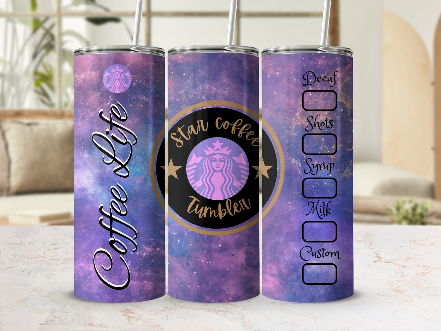 Coffee Life Star Coffee Tumbler for Custom Drinks