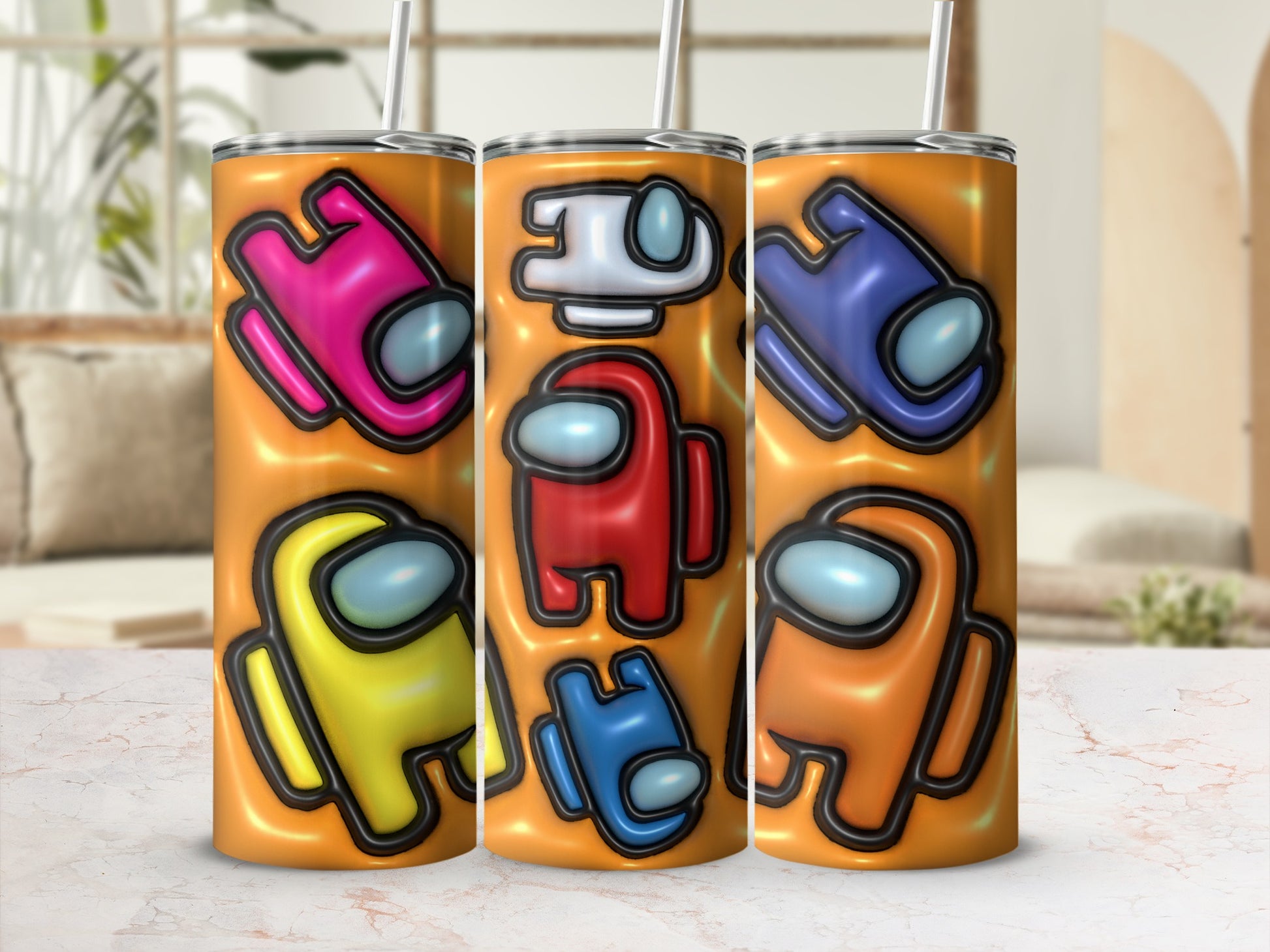 Among Us Characters Colorful Tumbler Drinkware