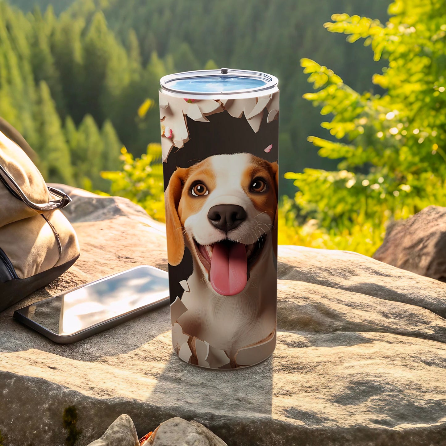 Happy Beagle Dog Smiling Face Art Insulated Tumbler product type