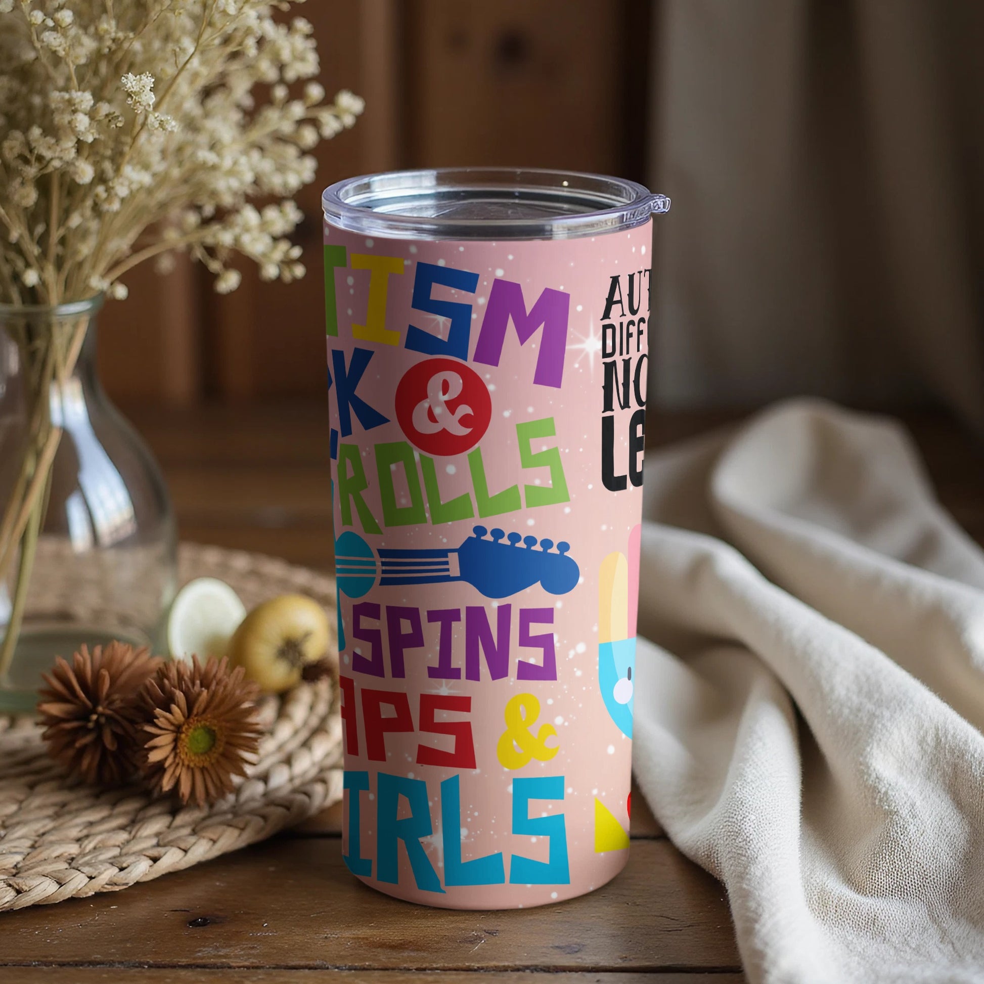 Colorful Music and Quotes Design Tumbler for All Ages