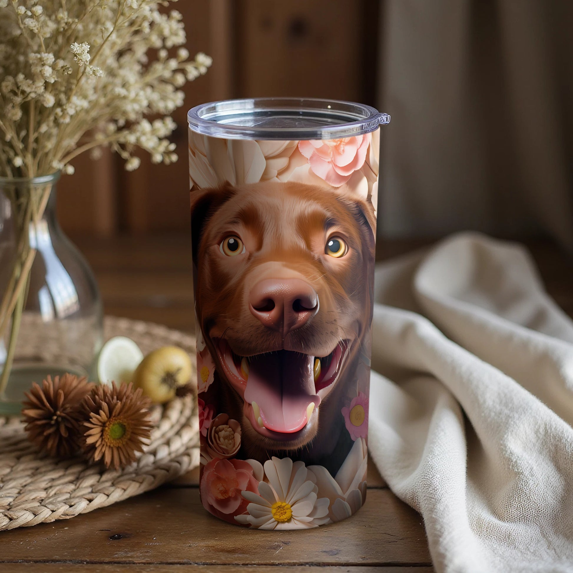 Smiling Chocolate Labrador Daisy Rose Flower Tumbler product type
Dog
Labrador
Chocolate Lab
Happy Dog
Smiling Dog
Pet Lover
Animal Design
Floral Pattern
Daisy Flowers
Rose Flowers
Tumbler
Drinkware
Gift Idea
Cute Dog
Brown Dog
Pup Life
Spring Floral
Summer Vibes
Dog Face
Vibrant Print