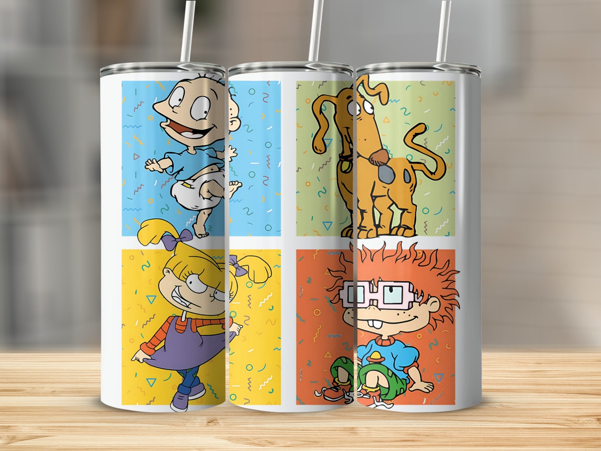 Cartoon Character Print Insulated Stainless Steel Tumbler
