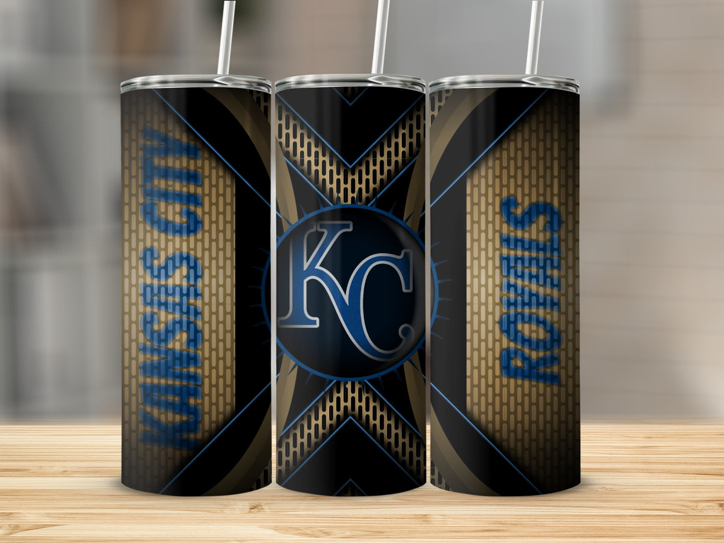 Kansas City Royals KC Logo Design Abstract Tumblers