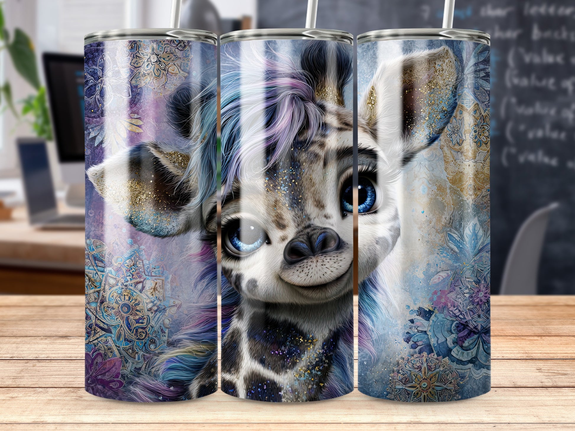 Adorable Giraffe Themed Insulated Tumbler