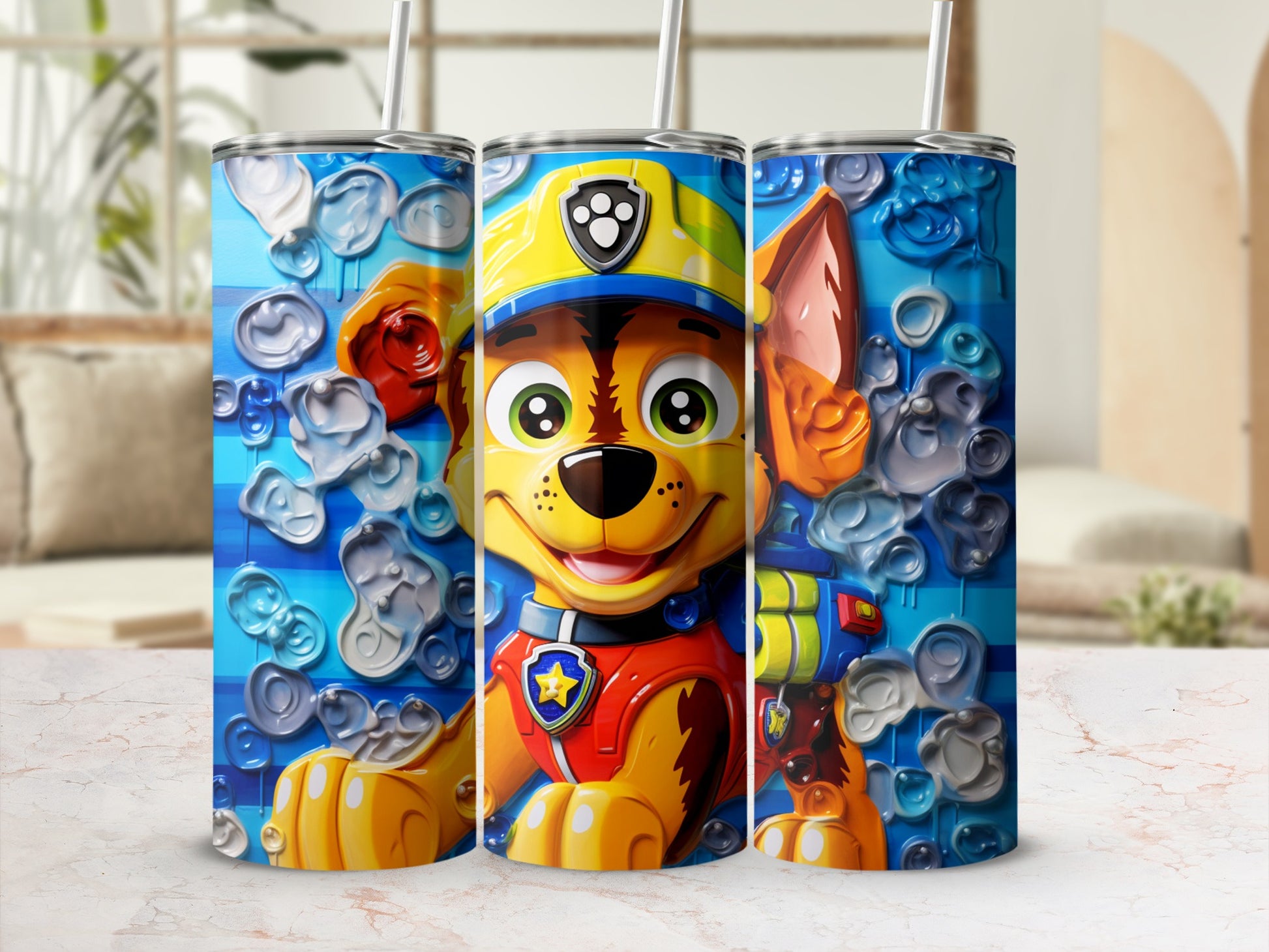 Cute Paw Patrol Character Design Tumbler for Kids