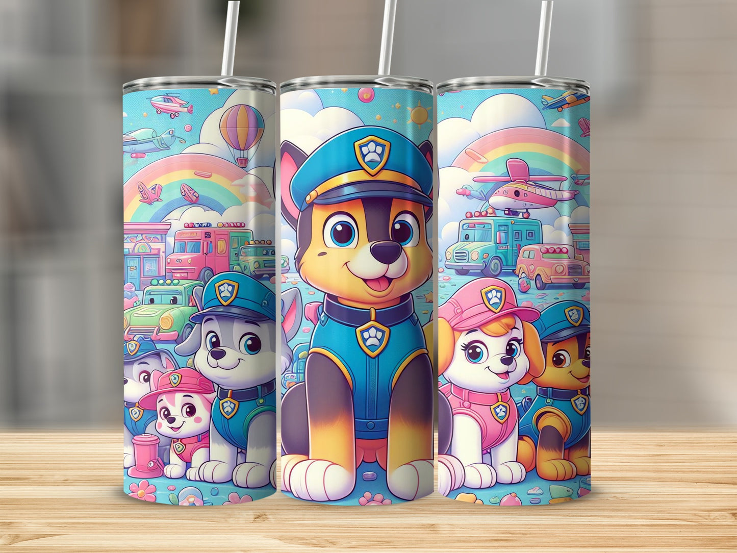 Colorful Paw Patrol Cartoon Character Tumbler Product