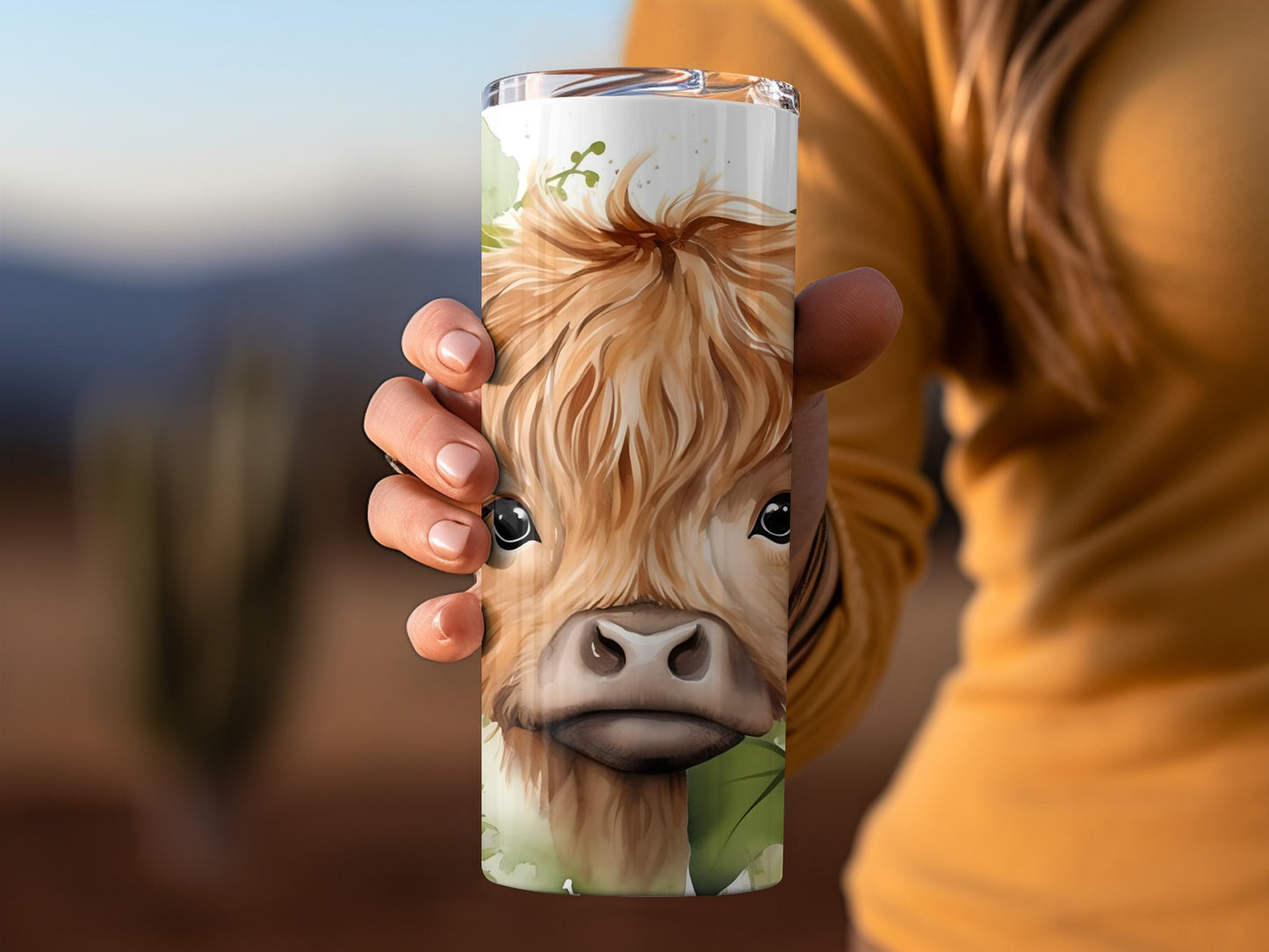 Adorable Highland Cow Insulated Tumbler Flask Mug