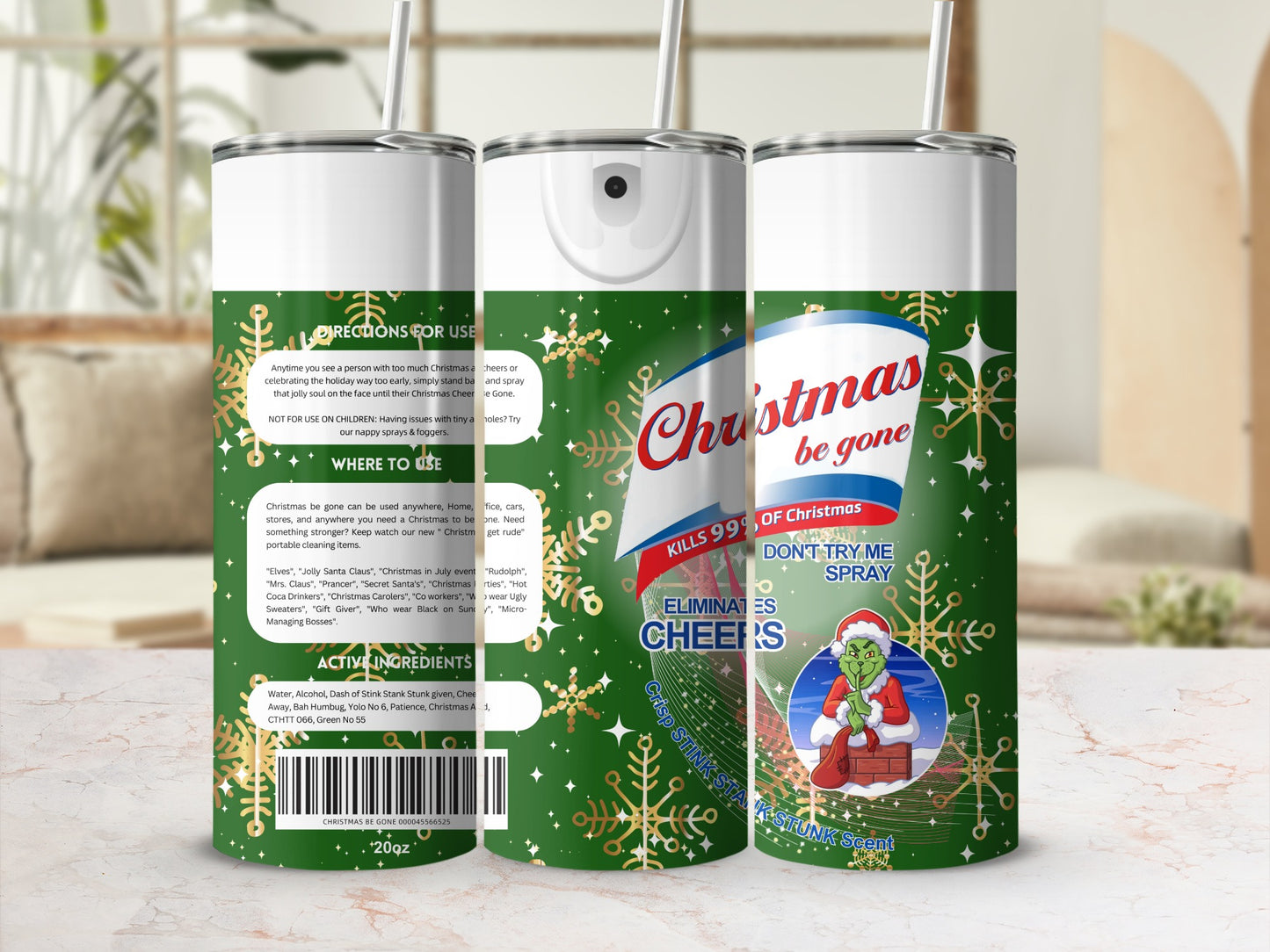 Christmas Be Gone Don't Try Me Spray Eliminates Cheers