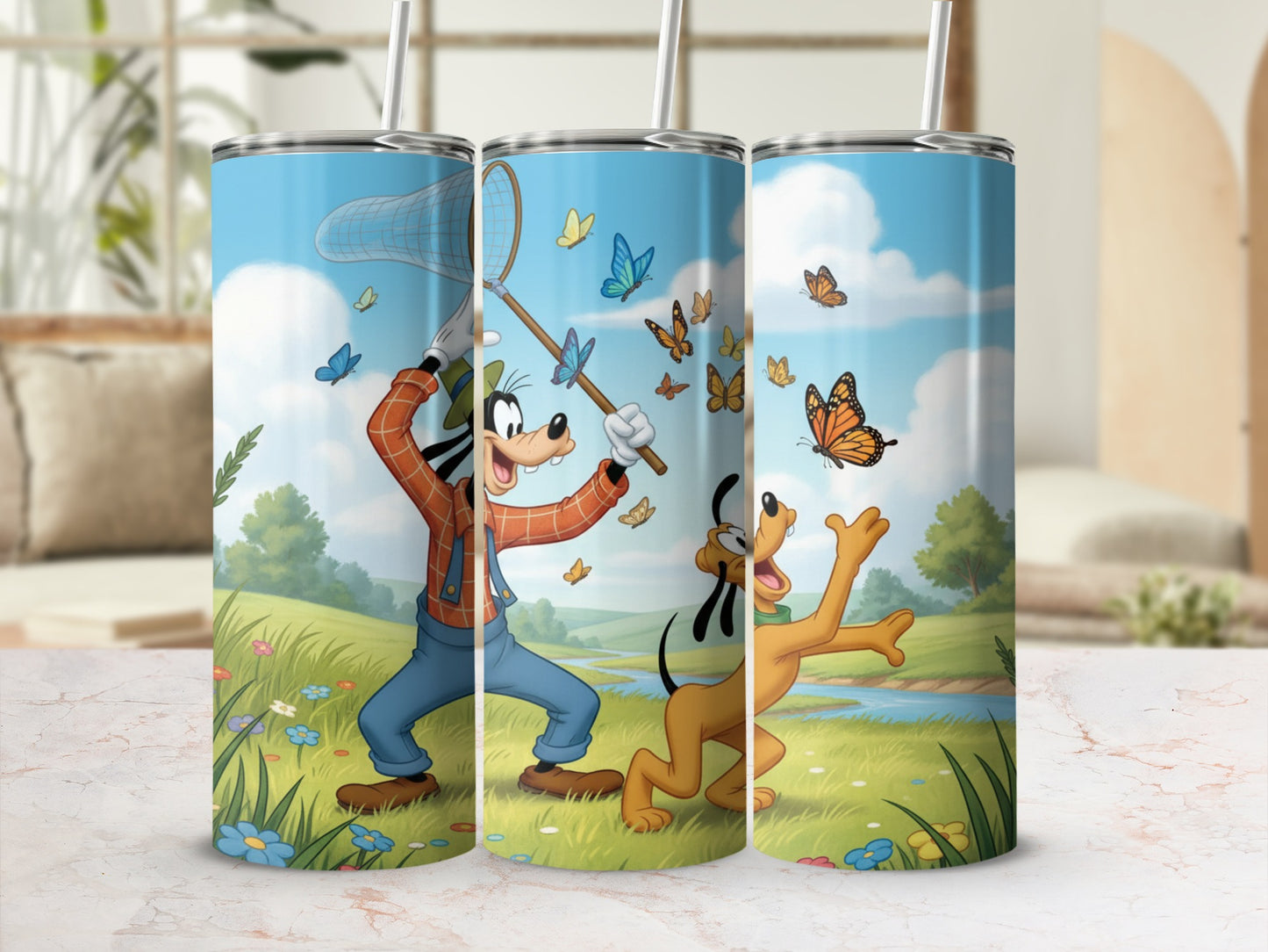 Goofy and Pluto Outdoor Adventure Tumbler Design