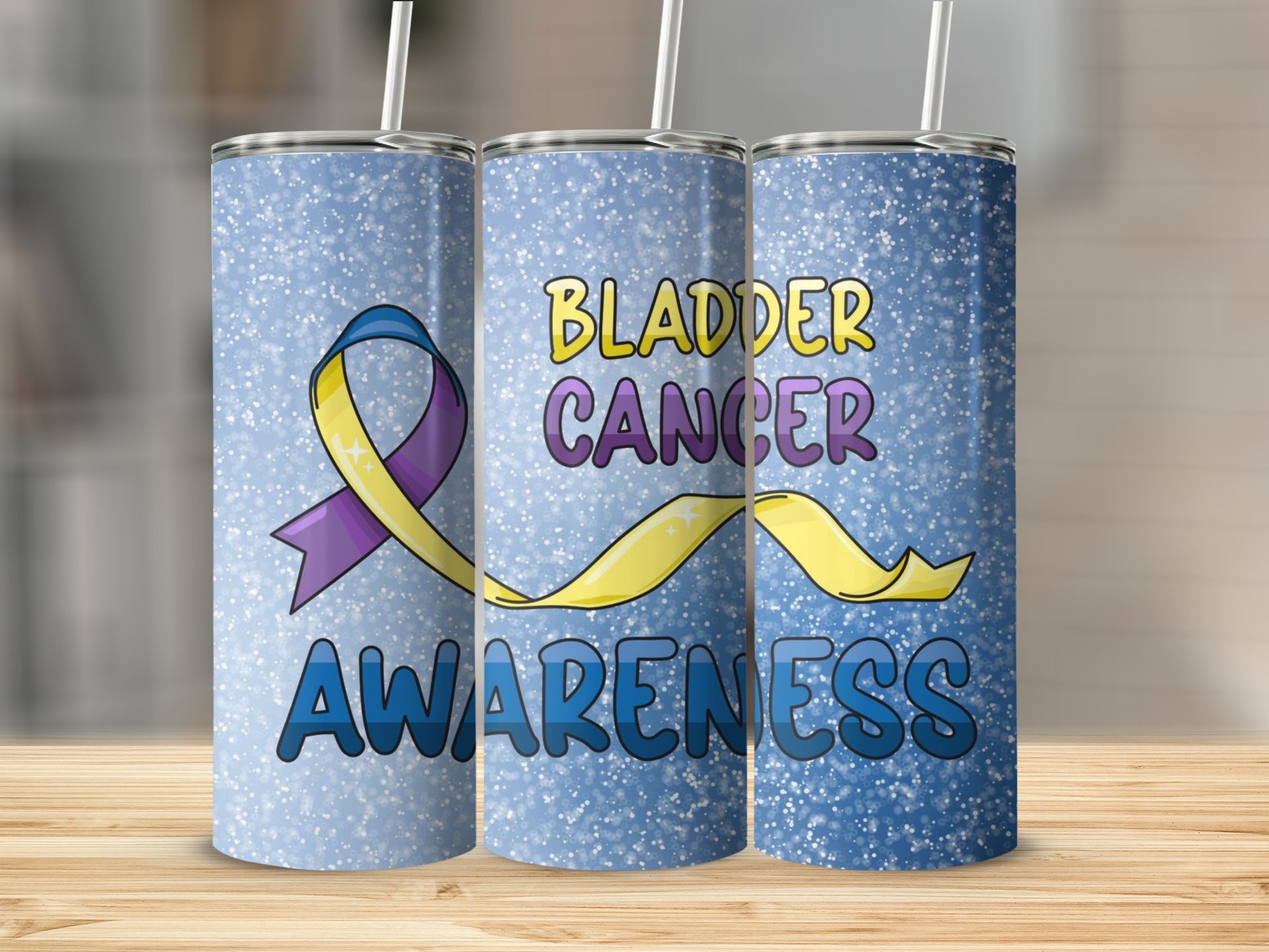 Bladder Cancer Awareness Ribbon Design Tumbler