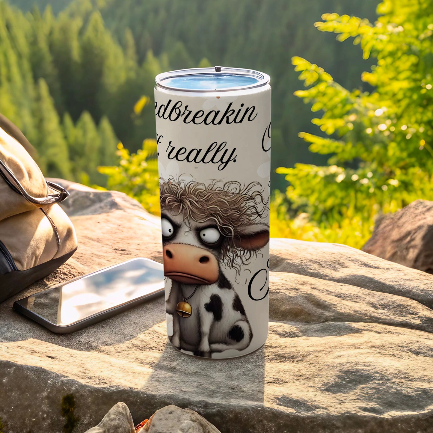 Funny Cow Design Insulated Tumbler for Outdoor Adventures
