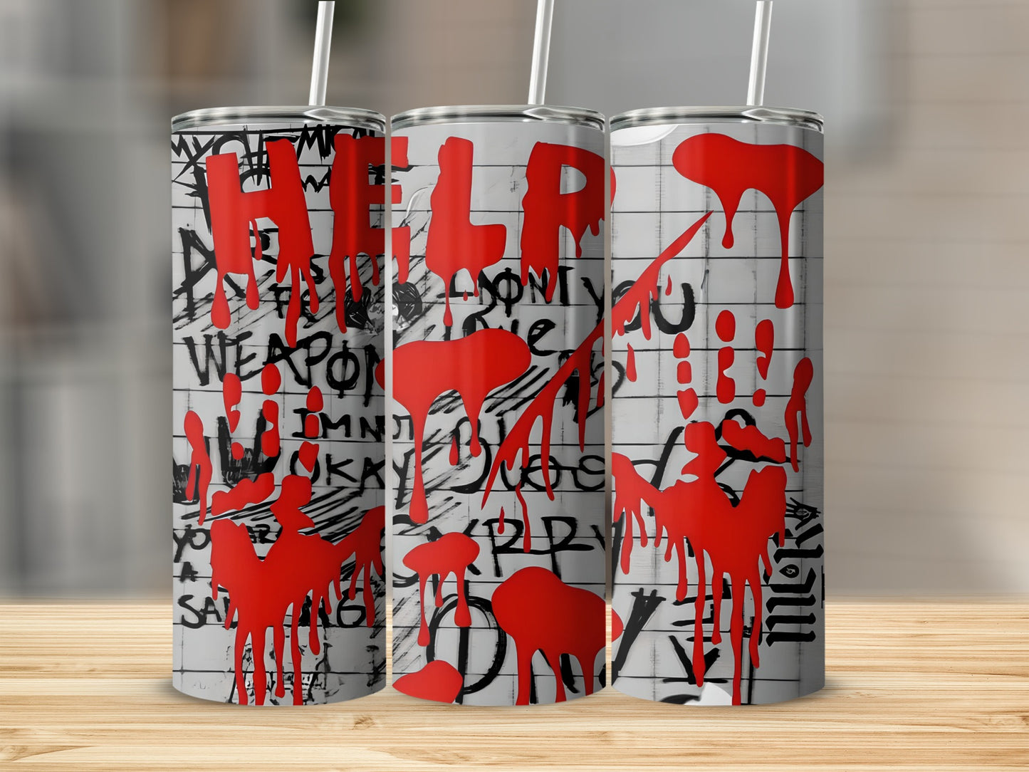 Graffiti Art Inscribed With Red Paint Tumbler Product