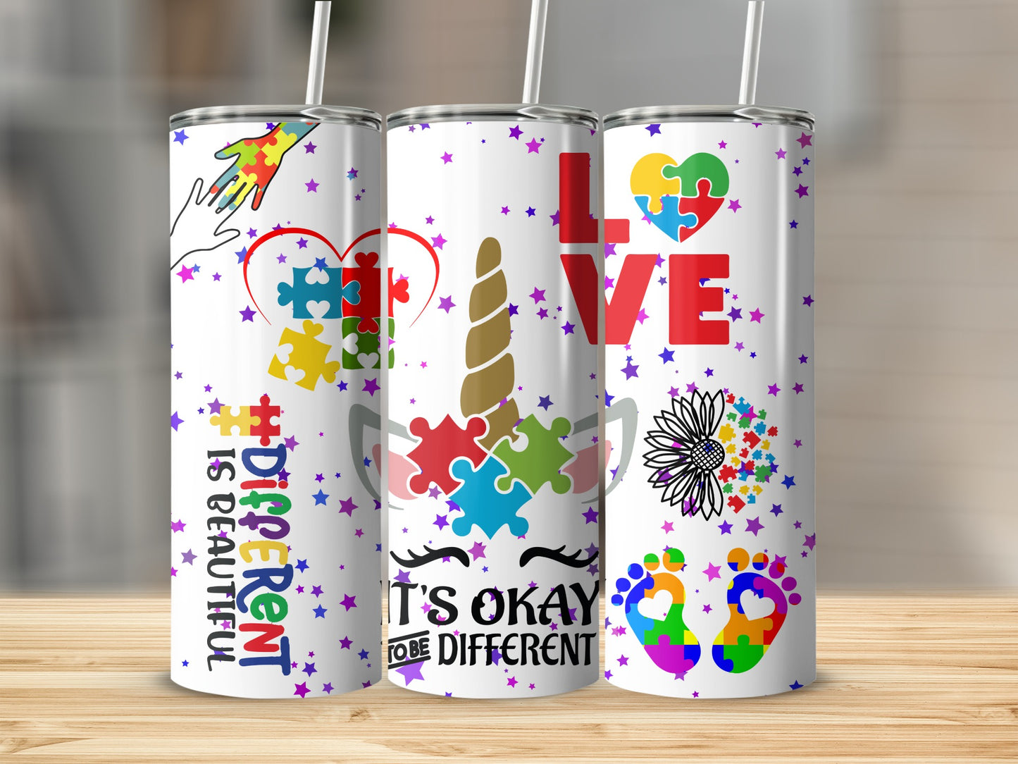 Autism Awareness Tumblers Inspirational Designs