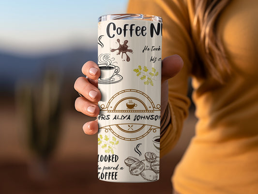 Personalized Coffee Lover Travel Mug Custom Design