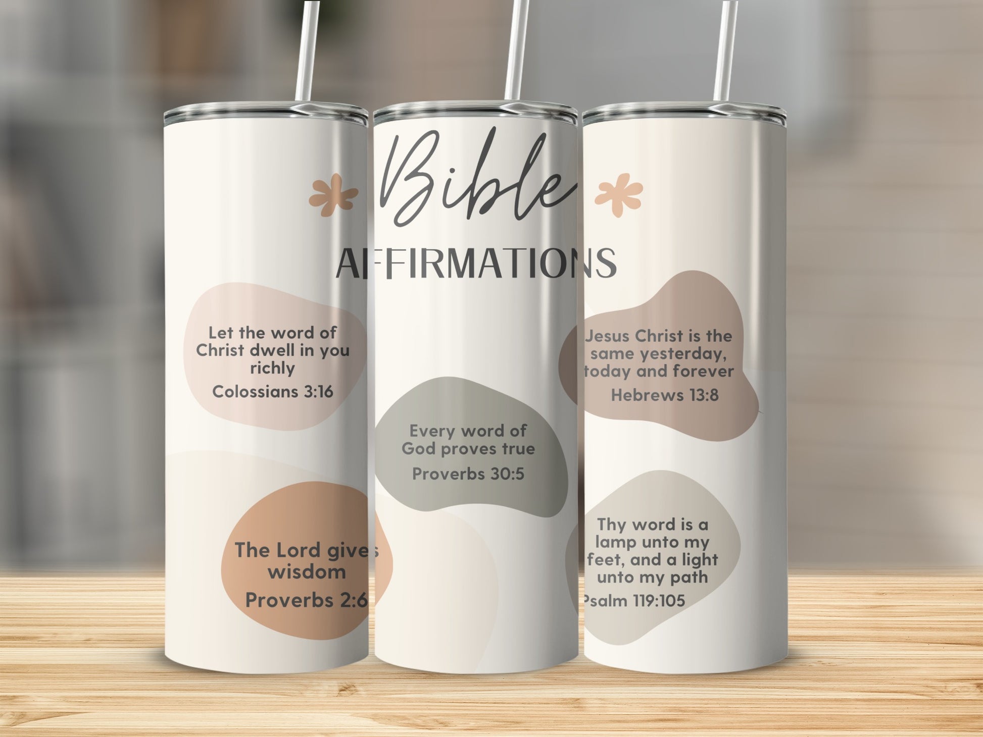 Bible Affirmations Inspirational Stainless Steel Tumbler