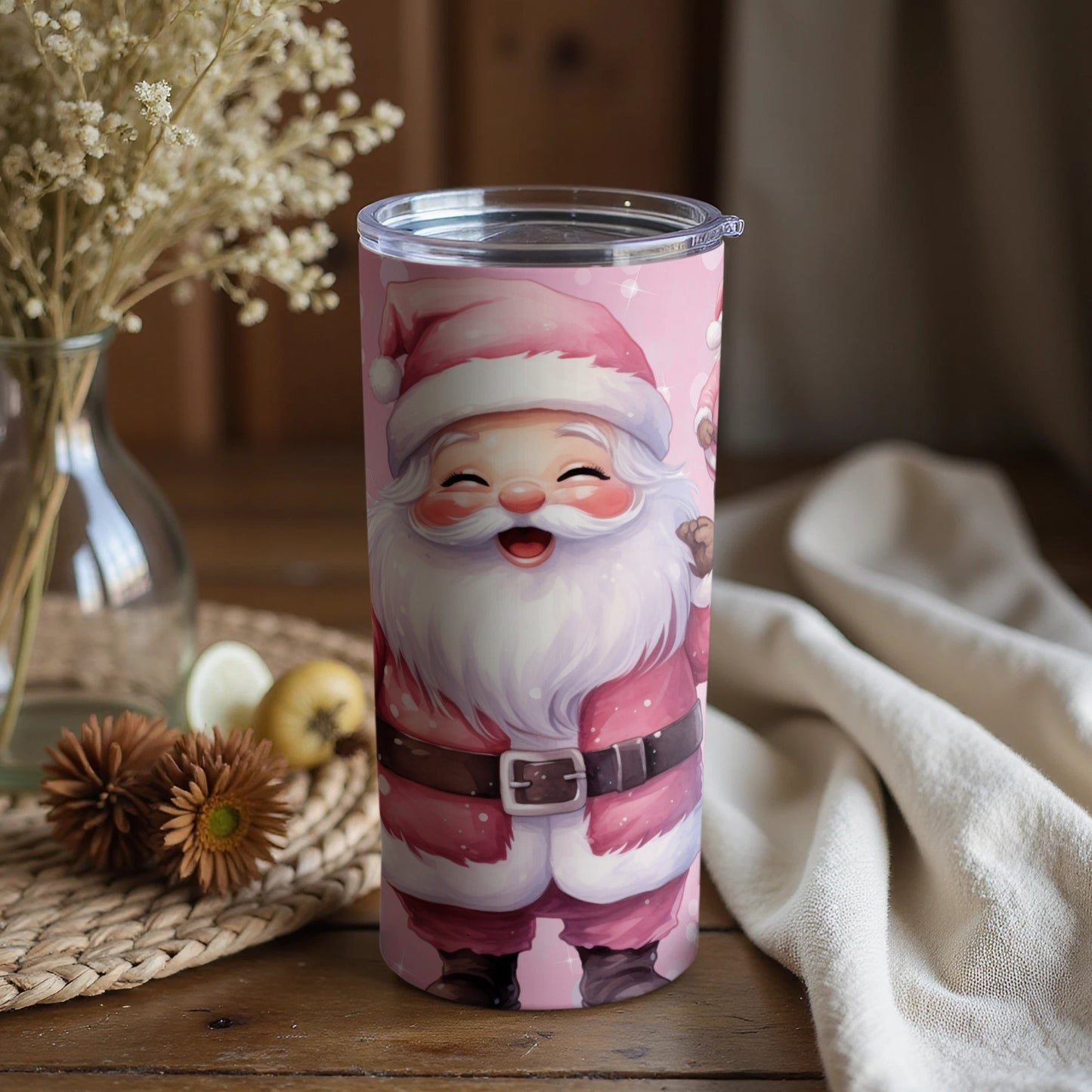 Cute Santa Claus Design Insulated Christmas Tumbler