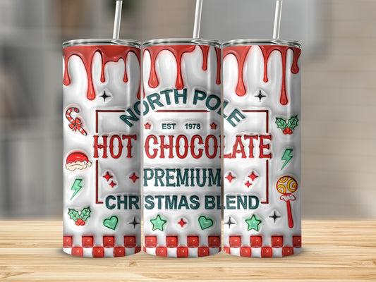 North Pole Hot Chocolate Premium Christmas Blend tumbler