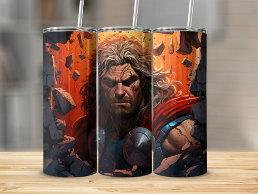 Epic Warrior Artwork Tumbler for Enthusiasts