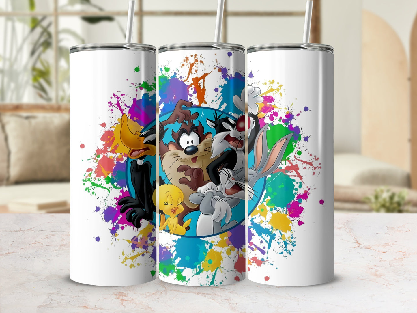 Colorful Cartoon Characters Tumblers Fun Drinkware